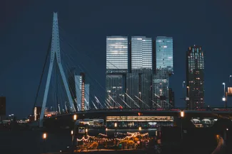 Erasmusbrug Nacht Rotterdam